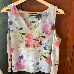 DKNY Jeans Floral Light Sleeveless Top